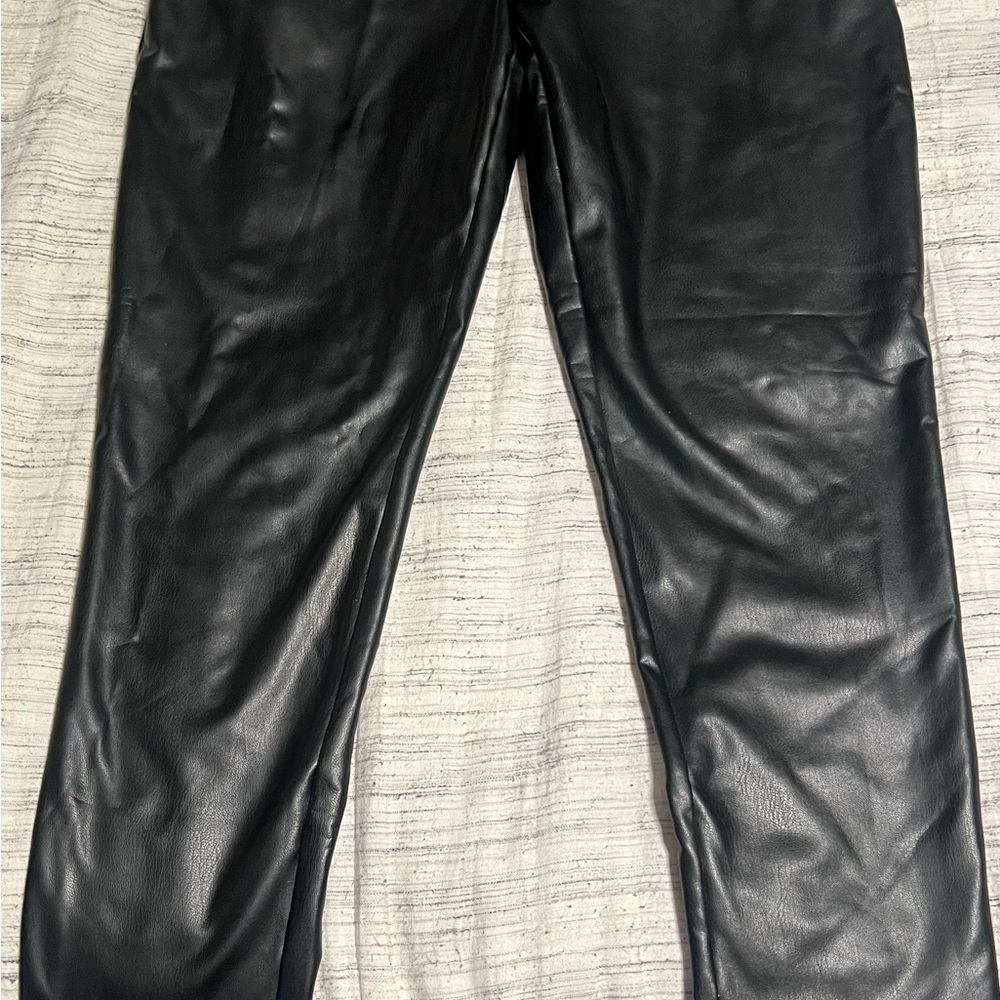 LOFT Black Jeggings with Smooth Leather Finish
